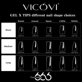 Form Úp Móng VICOVI Sandwich Dual Forms (Trapezoid Form) 240pcs – Bộ Khuôn Đắp Gel Kẹp 2 Lớp Chuẩn Salon THEGIOINAIL666