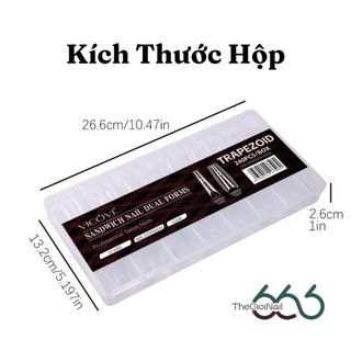 Form Úp Móng VICOVI Sandwich Dual Forms (Trapezoid Form) 240pcs – Bộ Khuôn Đắp Gel Kẹp 2 Lớp Chuẩn Salon THEGIOINAIL666