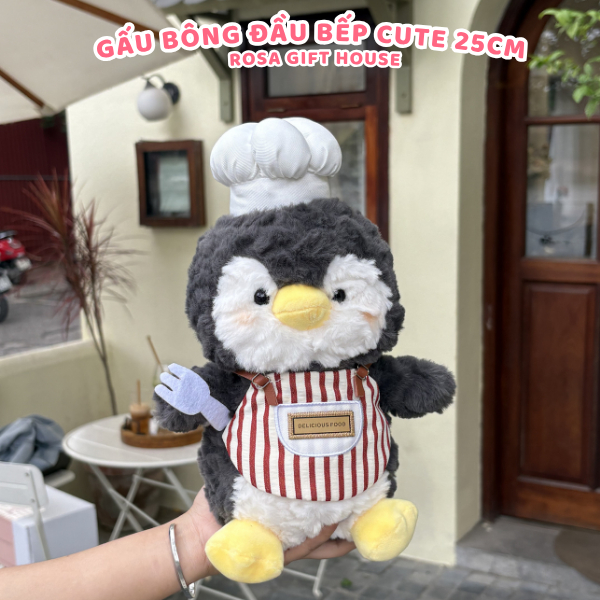 Gấu Bông Đầu Bếp 25cm Dễ Thương – Món Quà Ngọt Ngào Cho Những Tâm Hồn Yêu Bếp