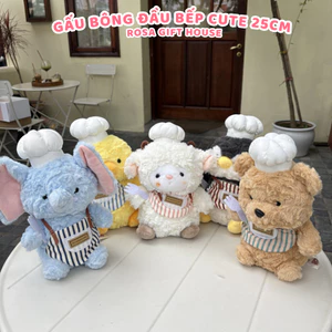 Gấu Bông Đầu Bếp 25cm Dễ Thương – Món Quà Ngọt Ngào Cho Những Tâm Hồn Yêu Bếp
