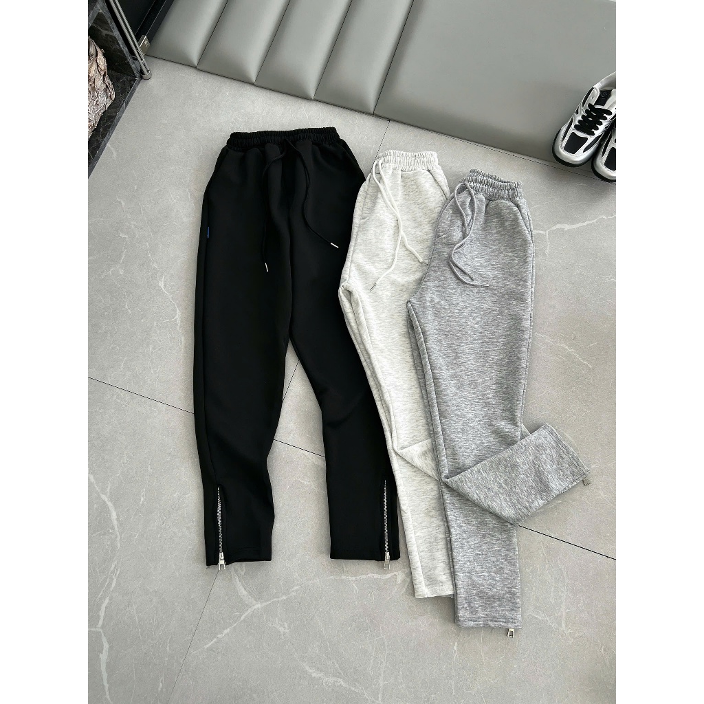 Quần Jogger Trơn Nam  LEXRONAN Khóa Zip  – Jogger Nỉ 2 Da Form Fit, Co Giãn, Mặc Mát, Dễ Phối Đồ #JGR01
