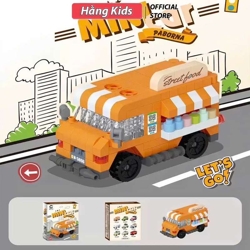 Mô Hình Lắp Ghép Xe Thu Nhỏ DIY Siêu Xinh, Siêu Dễ Thương Cho Bé