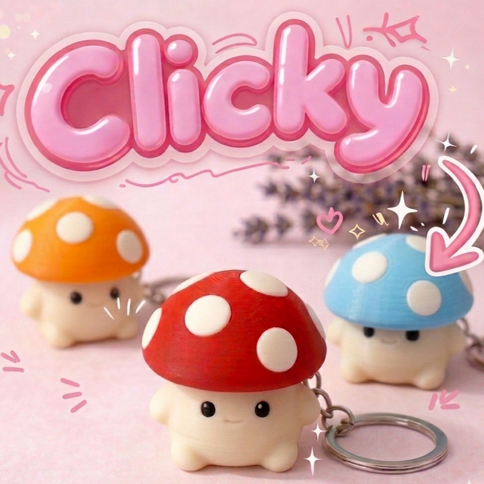 Móc Khóa Clicky Pixel Fidget Bấm Giảm Stress In 3D – Đồ Chơi Bấm Click Trang Trí Chìa Khóa / Balo