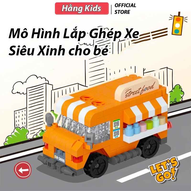Mô Hình Lắp Ghép Xe Thu Nhỏ DIY Siêu Xinh, Siêu Dễ Thương Cho Bé