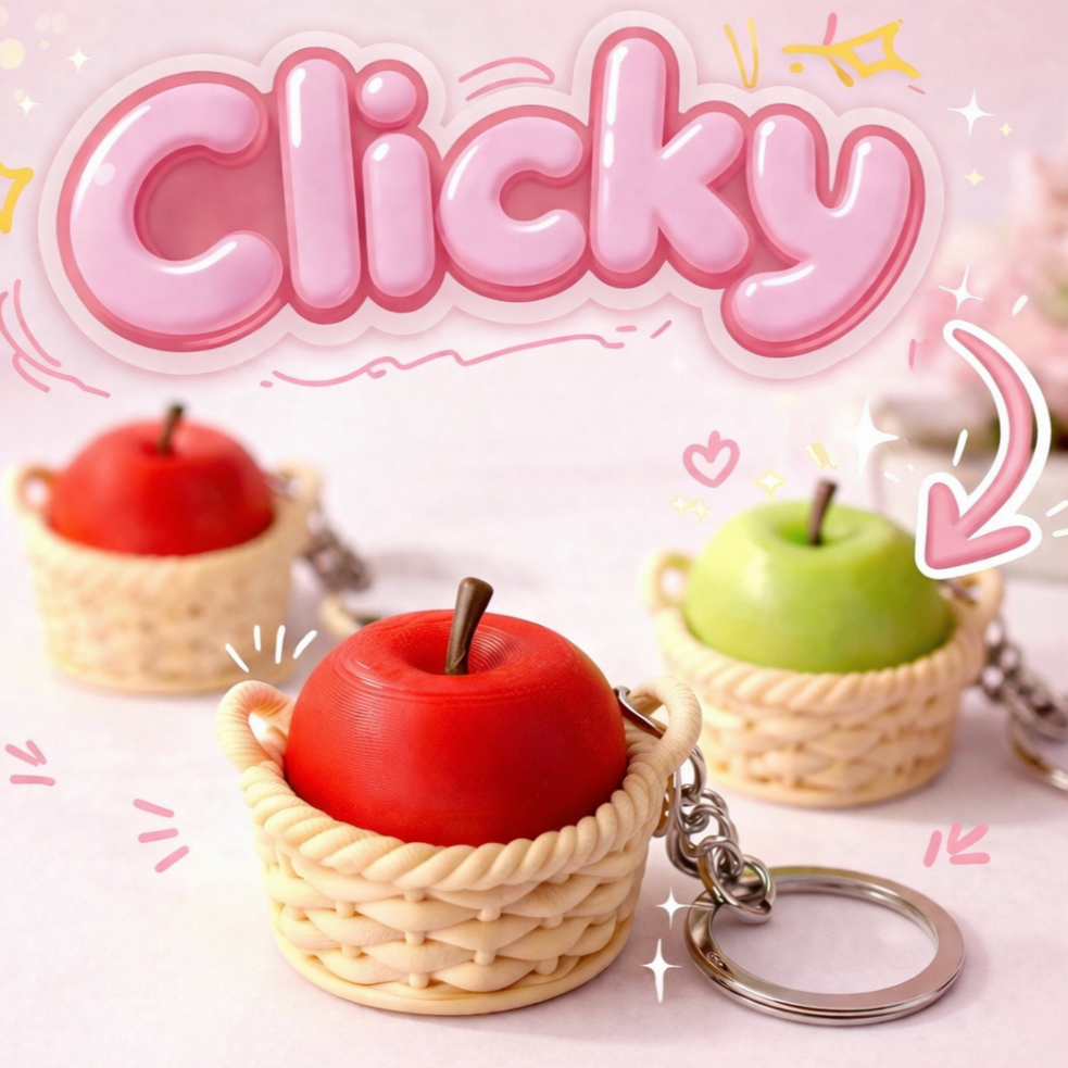 Móc Khóa Clicky Pixel Fidget Bấm Giảm Stress In 3D – Đồ Chơi Bấm Click Trang Trí Chìa Khóa / Balo