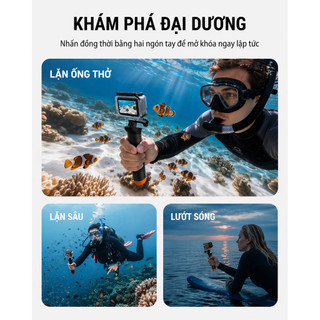 Vỏ Chống Nước Telesin Cho DJI Action 6 - Lặn Sâu Bảo Vệ Camera Chính Hãng | Quay Dưới Nước | Chống Áp Lực