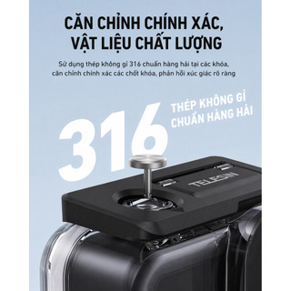 Vỏ Chống Nước Telesin Cho DJI Action 6 - Lặn Sâu Bảo Vệ Camera Chính Hãng | Quay Dưới Nước | Chống Áp Lực
