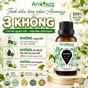 Tinh dầu hoa lài nguyên chất 100% nhập khẩu nguyên chai từ Ấn Độ, Tinh dầu xông phòng, Tinh dầu khử mùi, nhiều mùi