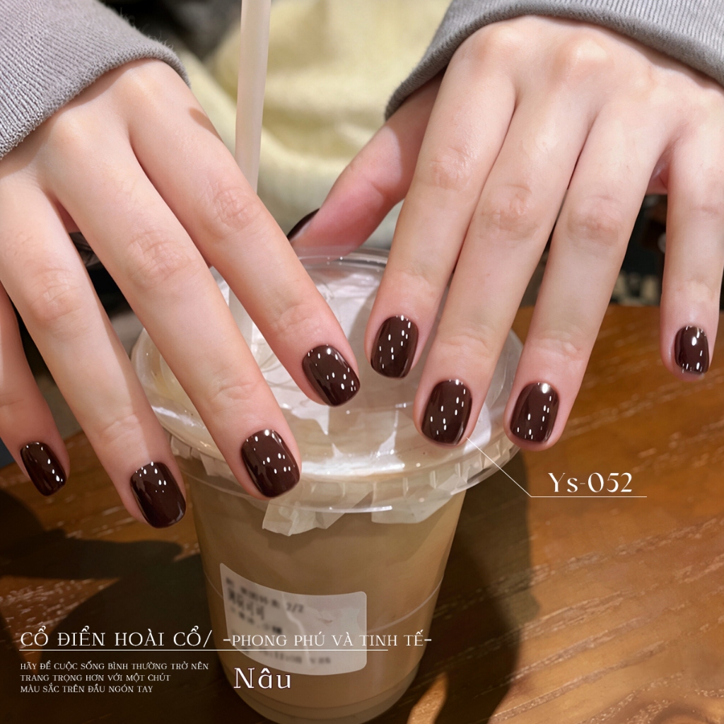 XEIJAYI 10ml - Sơn móng tay dạng gel màu sô cô la đen, thời trang và đa năng, phù hợp với mọi tông da.