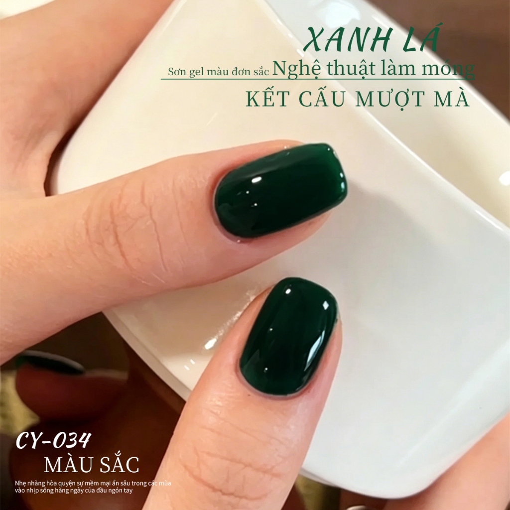 XEIJAYI 40ml - Sơn móng tay dạng gel màu xanh lá cây, độ bão hòa cao, thích hợp cho salon và tự sơn móng tay tại nhà.