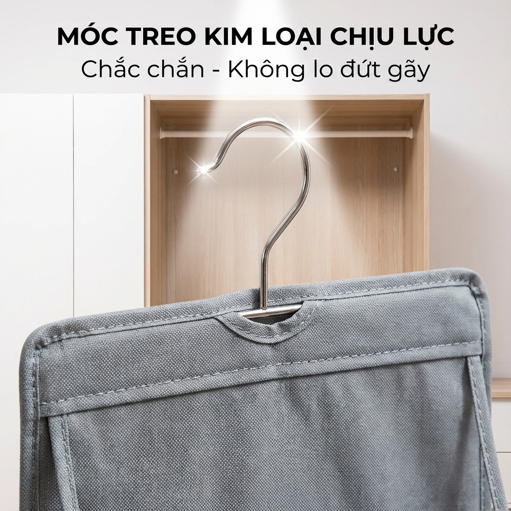 Túi Treo Giỏ Xách Đựng Đồ Chống Bụi Bẩn Treo Tủ Quần Áo, Túi Đựng Túi Xách Bóp Túi Ví 6 Ngăn