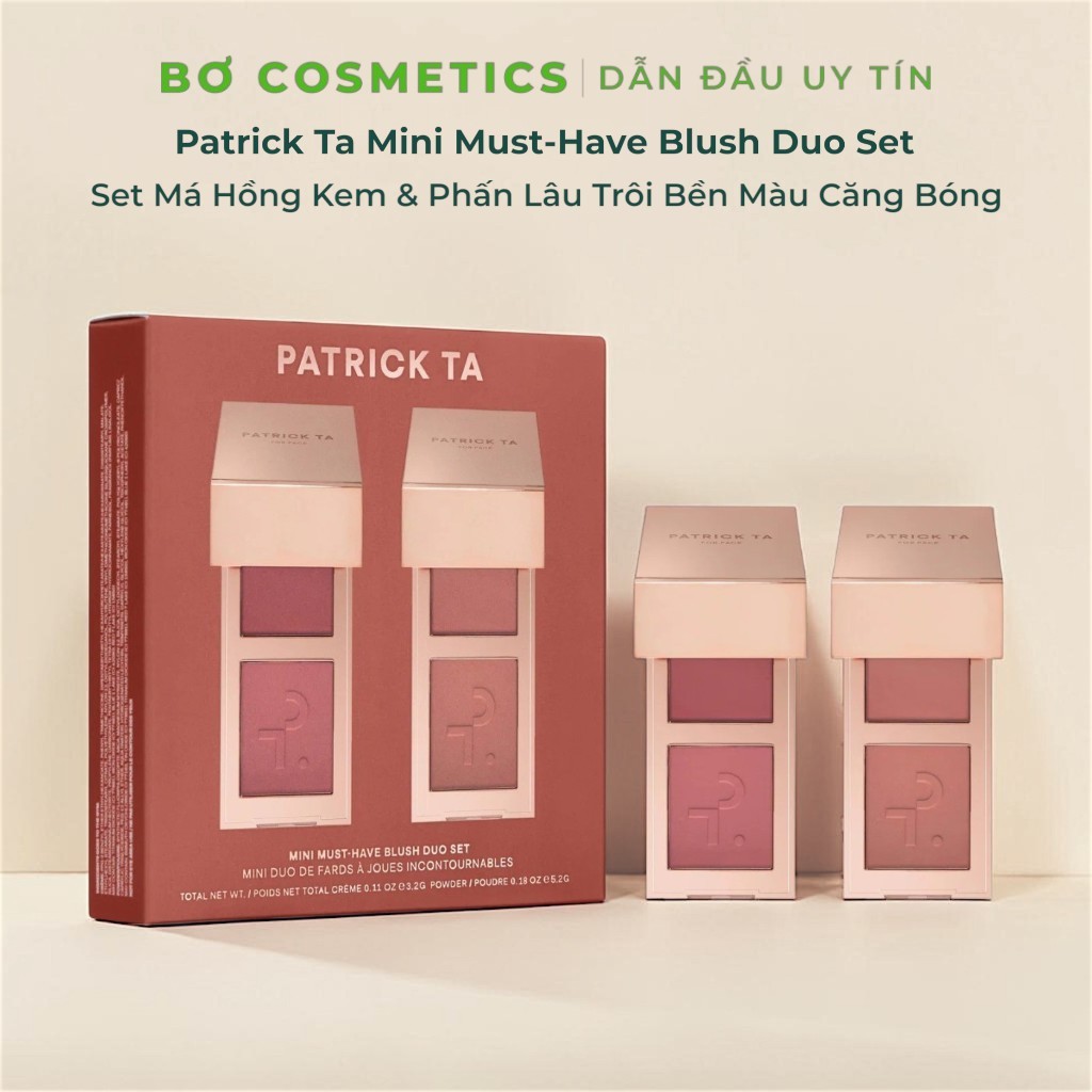 Set Má Hồng Patrick Ta Mini Must-Have Blush Duo Set l Bơ Cosmetics