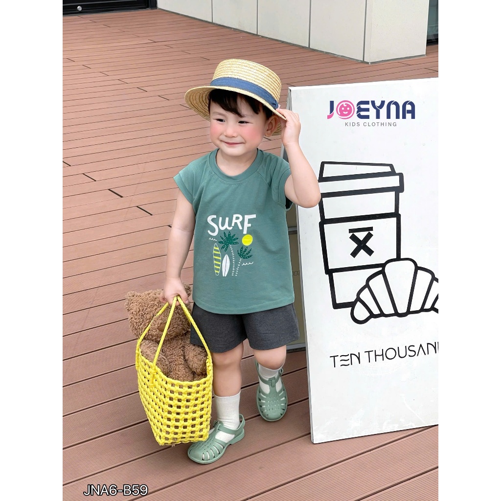Set bộ ba lỗ Joeyna B59 in hình surf siêu xinh cho bé 8-24kg
