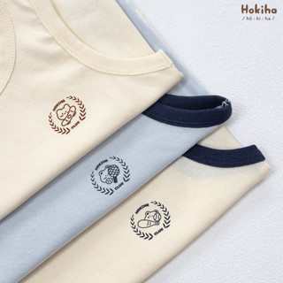 Bộ Quần Áo Ba Lỗ Phối Viền In Logo Cho Bé Trai, Bé Gái Hokiha Vải Cotton Mềm Mại, Co Giãn Size 8-17kg B101