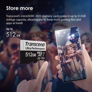 Thẻ nhớ MicroSDXC Transcend Ultra Performance 512GB A2 V30 U3 4K R160MB/s / W125MB/s (Xám) - Phụ Kiện Nhất Tín