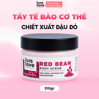 Tẩy tế bào chết body LUISLOVE chiết xuất Dừa Macca, Niacinamide dưỡng sáng da 310g [Tặng 1 sữa Tắm]