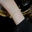 HOLIE Vòng đeo tay mở chuỗi zircon mạ vàng thật siêu sáng bóng VT16