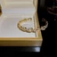 HOLIE Vòng đeo tay mở chuỗi zircon mạ vàng thật siêu sáng bóng VT16