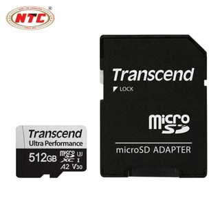 Thẻ nhớ MicroSDXC Transcend Ultra Performance 512GB A2 V30 U3 4K R160MB/s / W125MB/s (Xám) - Phụ Kiện Nhất Tín