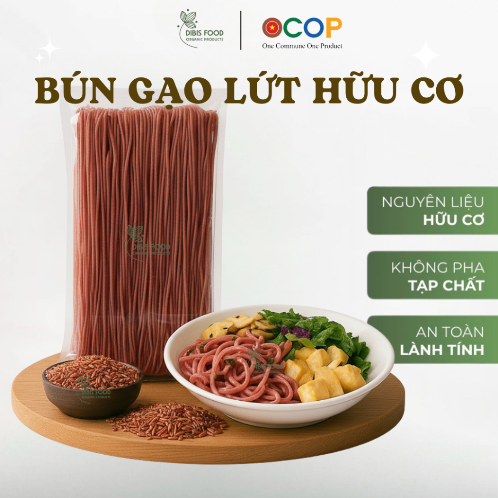 Bún Gạo Lứt Thực Dưỡng (LOẠI NGON) 500GR Thức Ăn Healthy Giảm Cân Cho Người Ăn Kiêng