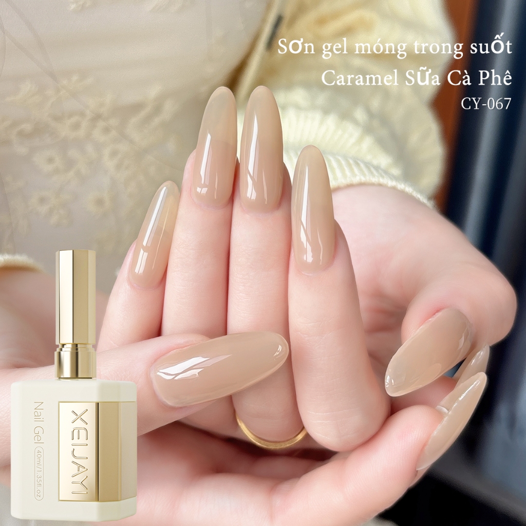 XEIJAYI 40ml - Sơn gel móng tay màu nude tông ấm mới, độ bão hòa thấp, thích hợp sử dụng hàng ngày.