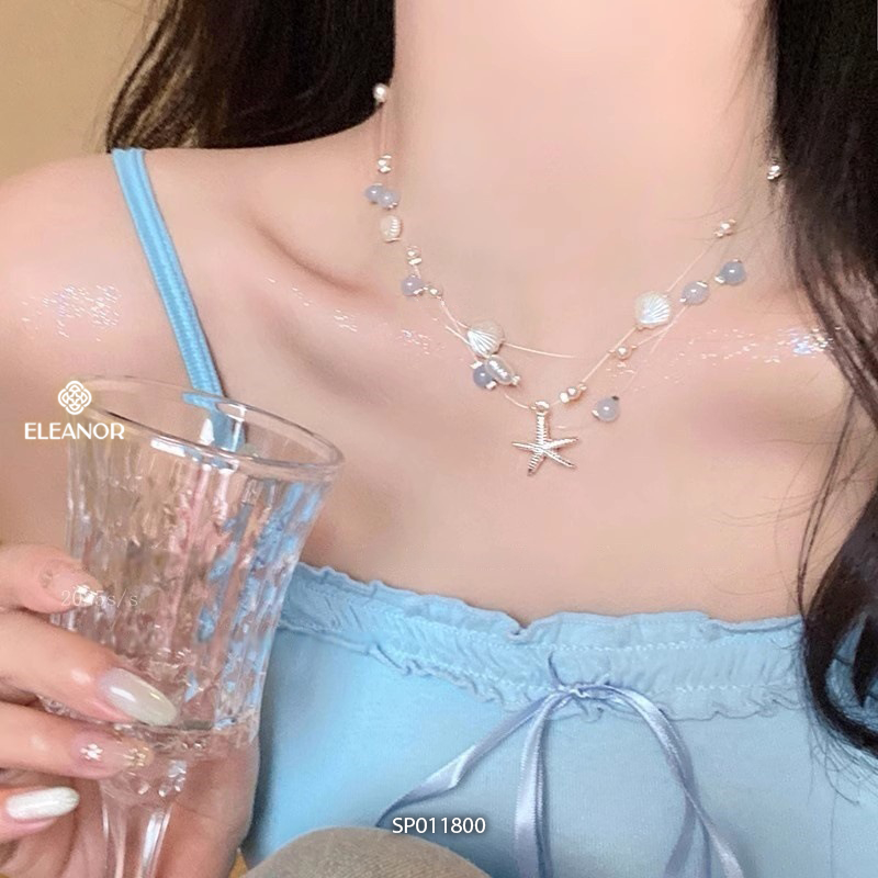 Dây chuyền layer nữ đi biển Eleanor Accessories hình sao biển vỏ sò phụ kiện trang sức vòng cổ 11800