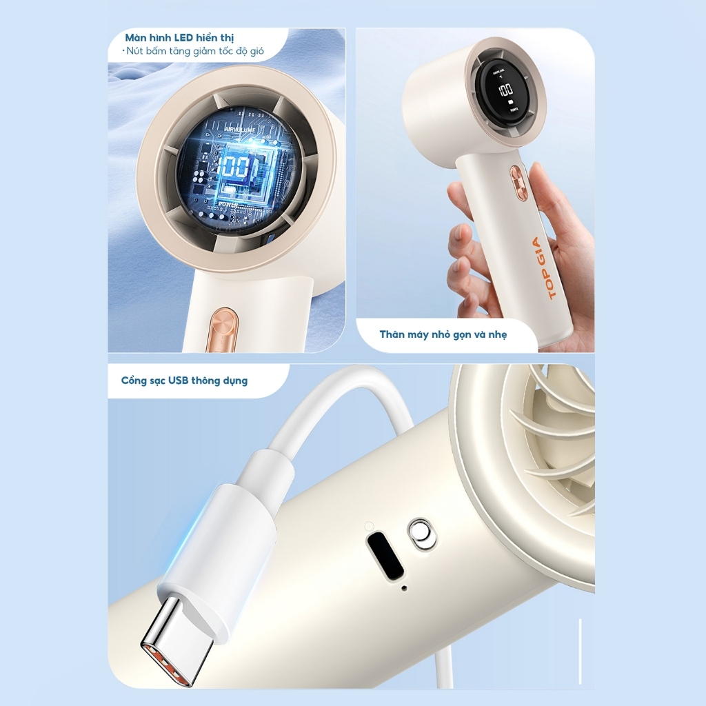 [MUA 1 TẶNG 5] Mua quạt cầm tay mini TopGia tặng 5bịch giấy rút đáy sương mai 5000 tờ 4 lớp đanh dai mềm mịn