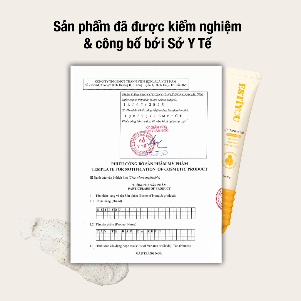 Tẩy Tế Bào Chết Môi ESTIYOU 15g, Mật Ong Lên Men và Hạt Srub Cải Thiện Sắc Môi, Giảm Bong Tróc Kết Hợp Dưỡng Ẩm