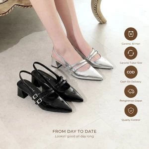 IKUNKA Giày Slingback Cao Gót Nữ, Giày Quai Hậu Mũi Nhọn, Gót Vuông, Công Sở Dự Tiệc