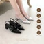 IKUNKA Giày Slingback Cao Gót Nữ, Giày Quai Hậu Mũi Nhọn, Gót Vuông, Công Sở Dự Tiệc
