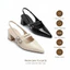 IKUNKA Giày Slingback Cao Gót Nữ, Giày Quai Hậu Mũi Nhọn, Gót Vuông, Công Sở Dự Tiệc