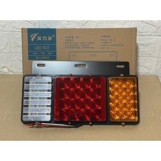 Đèn hậu SD-2004, đèn hậu 3 ô bát nhựa điện 12v và 24v ( giá bán 1 đôi ).D