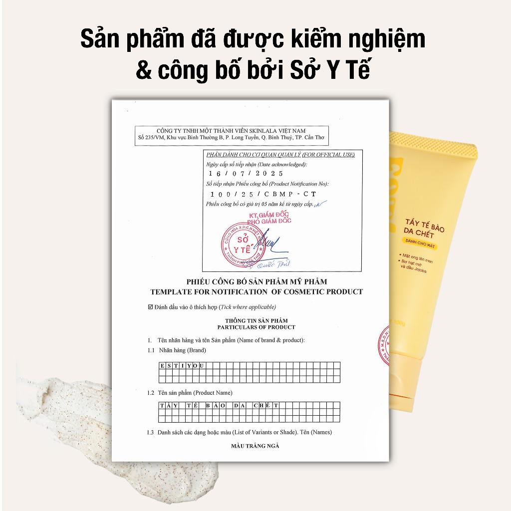Tẩy Tế Bào Chết Mặt Estiyou 100g, Mật Ong Lên Men và Hạt Scrub, Tẩy Da Chết Mặt Giúp Da Mềm Mại, Không khô da