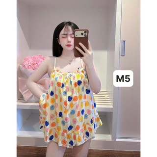 Tole lanh đùi dây mặc nhà danh cho nữ thoải mái mát thấm hút mồ hôi 45kg-70kg