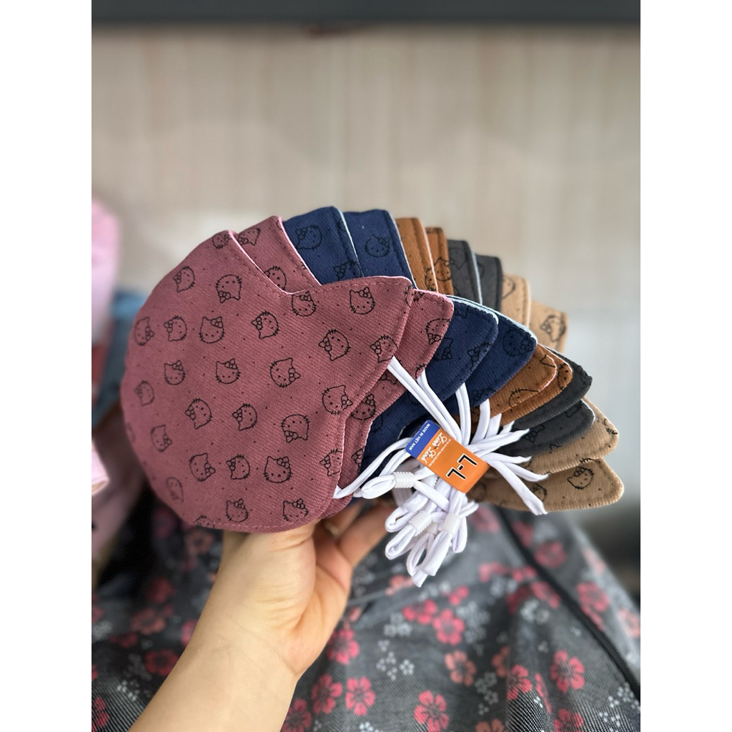 Combo 10 Khẩu Trang Tai Thỏ Dây Rút Thời Trang, Thoáng Mát, Dễ Thương Cho Nữ