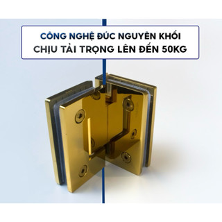 Bản Lề CaBin 90 Độ Kính Kính - Mạ Vàng Kính 8mm-12mm