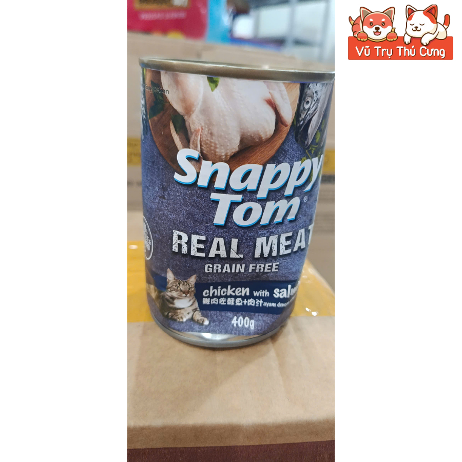 (Thanh Lý) Pate Cho Mèo Snappy Tom / Mr.Vet Lon 400g Bị Móp - Chất Lượng Sản Phẩm Không Đổi