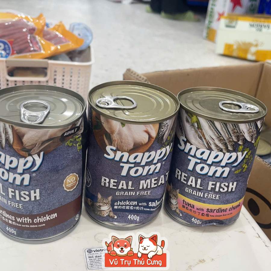 (Thanh Lý) Pate Cho Mèo Snappy Tom / Mr.Vet Lon 400g Bị Móp - Chất Lượng Sản Phẩm Không Đổi