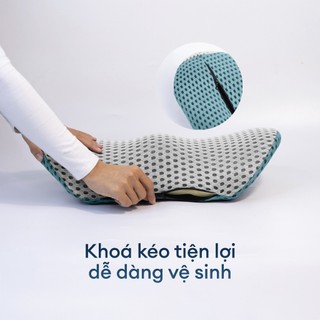 Gối Tựa Lưng NIN SpineCare 46x23cm Công Thái Học Memory Foam Giảm Đau Lưng