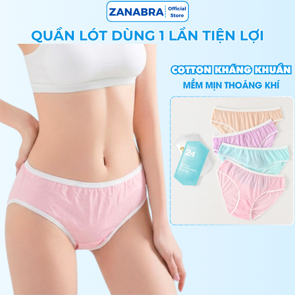 Combo 5 Quần Lót Nữ Giấy Dùng 1 Lần 24H –  Set 5 Quần Chip Nữ Mềm Mại Tiện Lợi ZANABRA L594 - L474