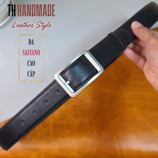 Thắt lưng ROMA - TH HANDMADE 3.3cm bản giới hạn da SAFIANO mềm mại & bền đẹp - Thiết kế thanh lịch cho quý ông