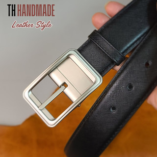 Thắt lưng ROMA - TH HANDMADE 3.3cm bản giới hạn da SAFIANO mềm mại & bền đẹp - Thiết kế thanh lịch cho quý ông
