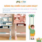 [KÈM GHẾ] Bộ bàn học sinh KiTab E66- Chân bàn chắc, Nâng hạ chiều cao, Giá sách, Kèm ghế chống gù cho bé Size 80cm — ảnh 5