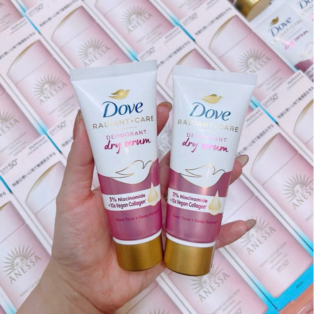 Kem khử mùi Dove Dry Serum 40ml Dùng Cho Nách, Thành Phần Collagen & Vitamin B3,C,E Giúp Giảm Mùi, Khô Thoáng, Đều Màu