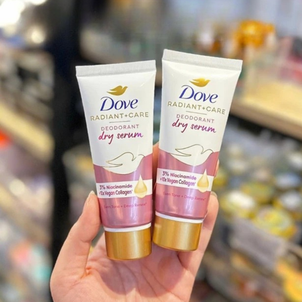 Kem khử mùi Dove Dry Serum 40ml Dùng Cho Nách, Thành Phần Collagen & Vitamin B3,C,E Giúp Giảm Mùi, Khô Thoáng, Đều Màu