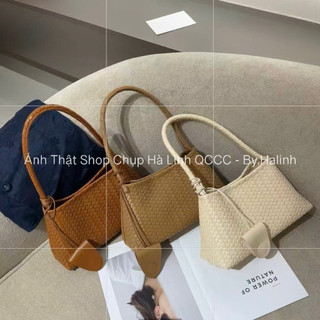 Hàng QCCC Túi Kẹp Nách Da Đan Kèm Lót Túi Đủ Màu