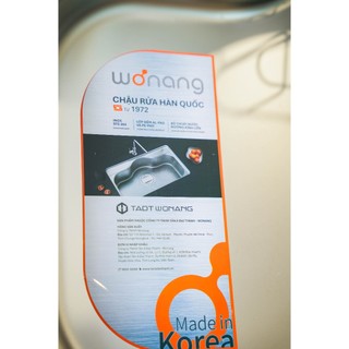 Chậu Rửa Bát Wonang WKJ08551 Inox 304 Bảo Hành 5 Năm Nhập Khẩu Hàn Quốc Chính Hãng