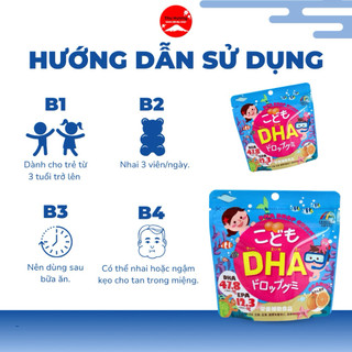 Kẹo  DHA Unimat Riken Nhật Bản  Vitamin D Và Hương Vị Ngon Miệ