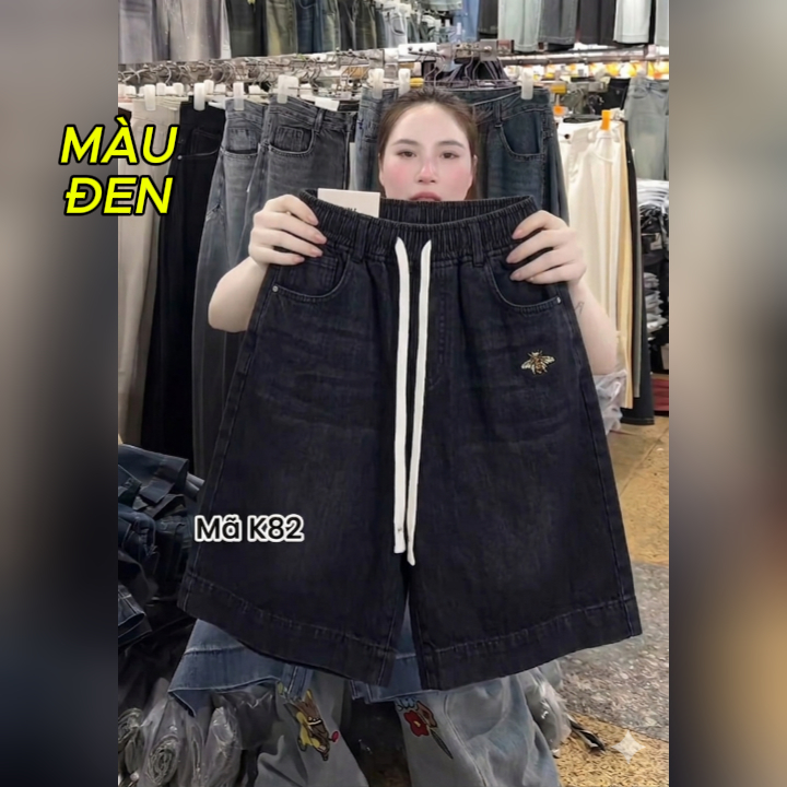 Quần Short Jeans Nữ lưng chun, chất jeans giấy cao cấp đứng form, có bigsize 80 kg mềm tay ảnh thật mặc thoải mái [MAIA]