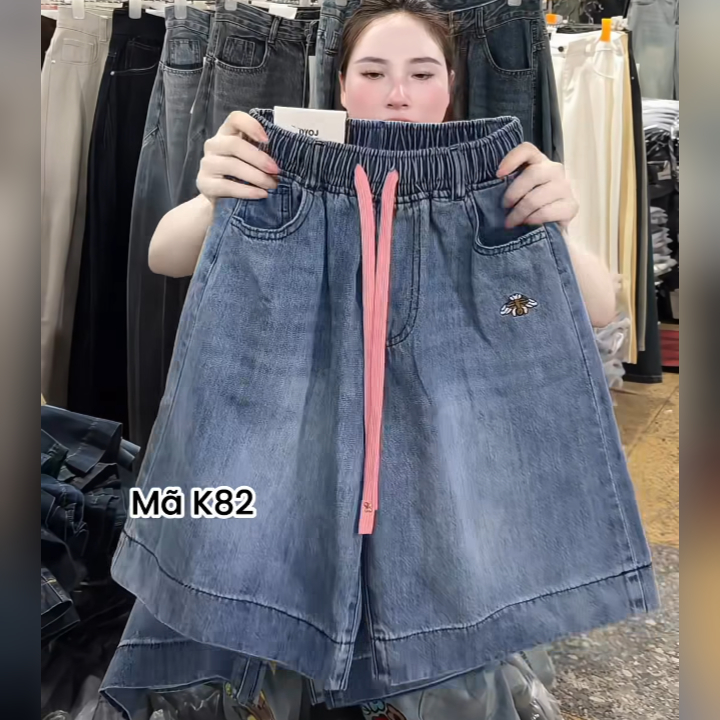 Quần Short Jeans Nữ lưng chun, chất jeans giấy cao cấp đứng form, có bigsize 80 kg mềm tay ảnh thật mặc thoải mái [MAIA]